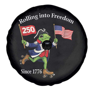 Funny Patriotic Frog Spare Tire Cover Rolling Into 250 Years Of Liberty TS12 Print Your Wear