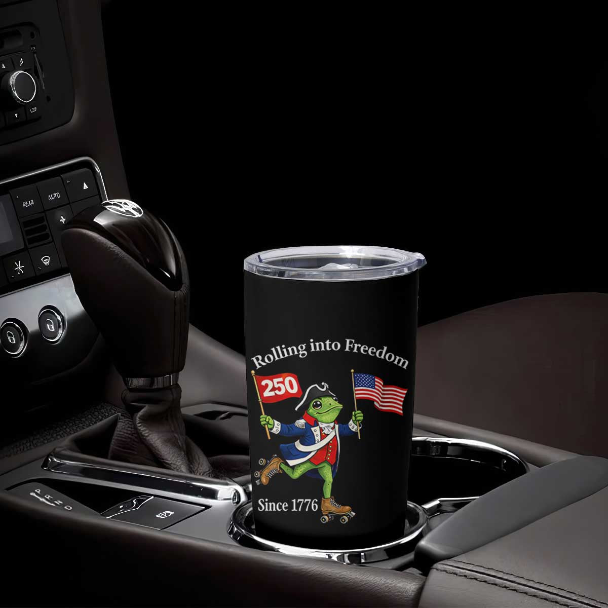 Funny Patriotic Frog Tumbler Cup Rolling Into 250 Years Of Liberty TS12 Print Your Wear