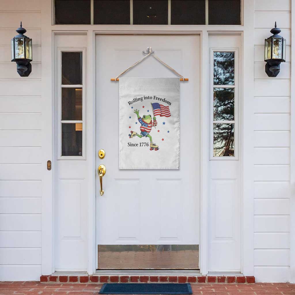 Funny Patriotic Frog Garden Flag Rolling Into Freedom Since 1776 TS12 Print Your Wear