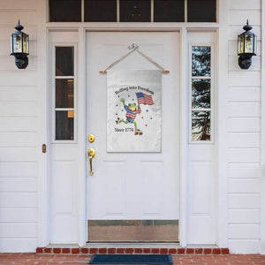 Funny Patriotic Frog Garden Flag Rolling Into Freedom Since 1776 TS12 Print Your Wear