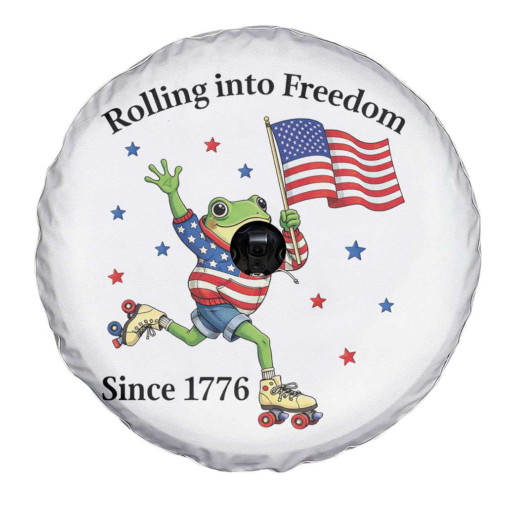 Funny Patriotic Frog Spare Tire Cover Rolling Into Freedom Since 1776 TS12 Print Your Wear