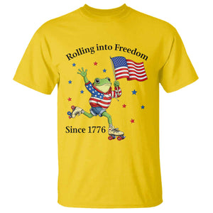 Funny Patriotic Frog T Shirt Rolling Into Freedom Since 1776 TS12 Daisy Print Your Wear