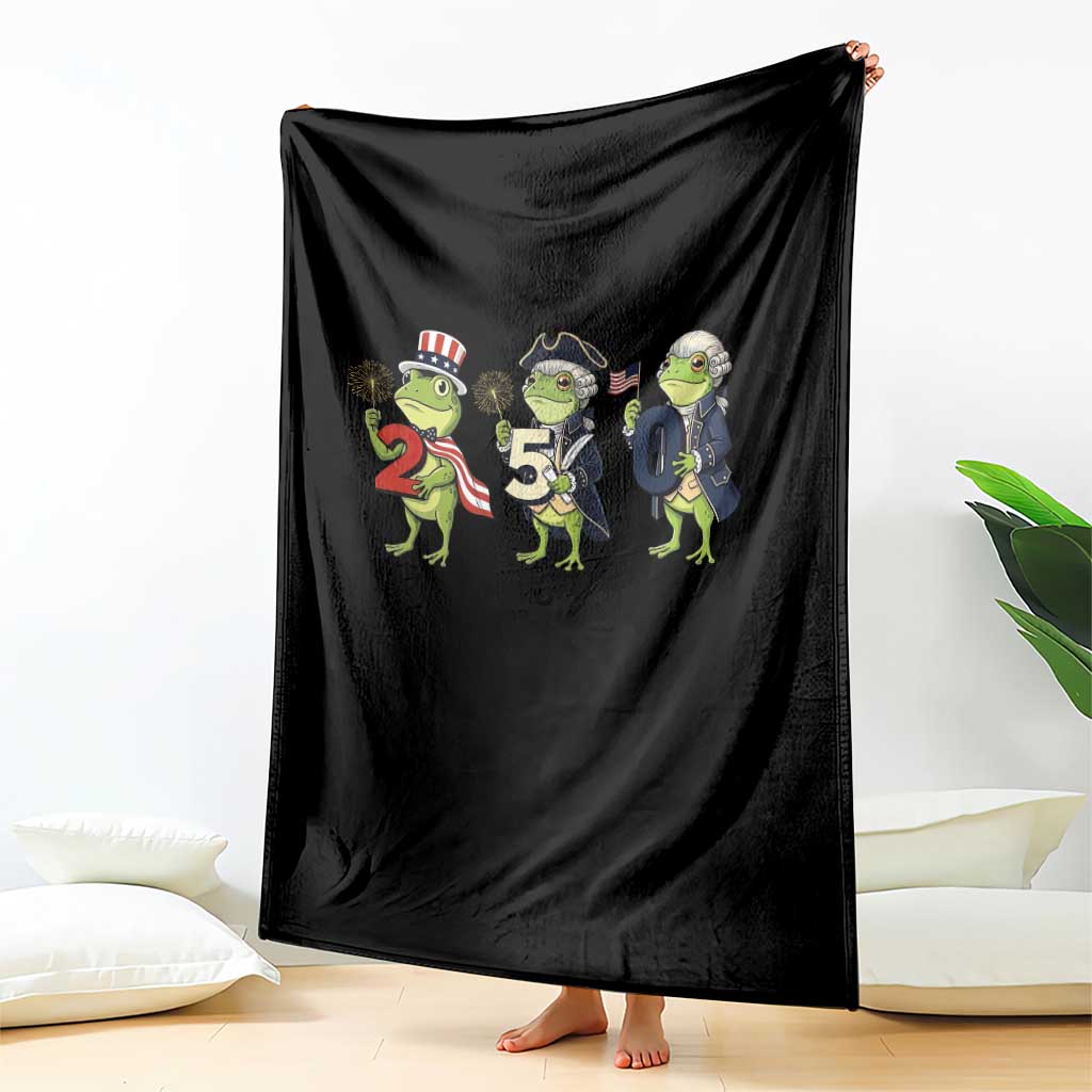 Proud American Frog Throw Blanket Celebrating 250 Years Of Freedom TS12 Print Your Wear