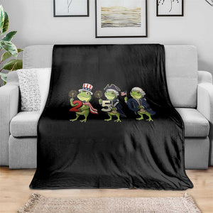 Proud American Frog Throw Blanket Celebrating 250 Years Of Freedom TS12 Print Your Wear