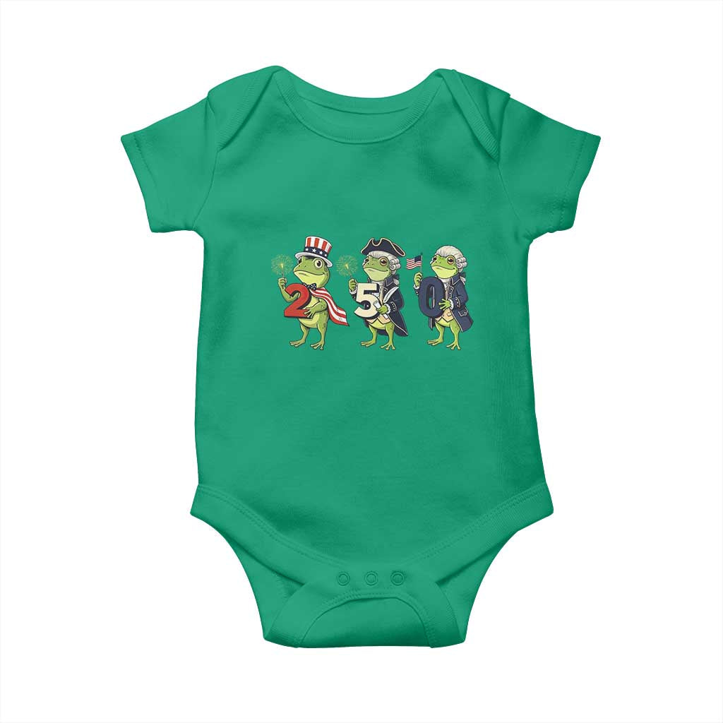 Proud American Frog Baby Onesie Celebrating 250 Years Of Freedom TS12 Irish Green Print Your Wear