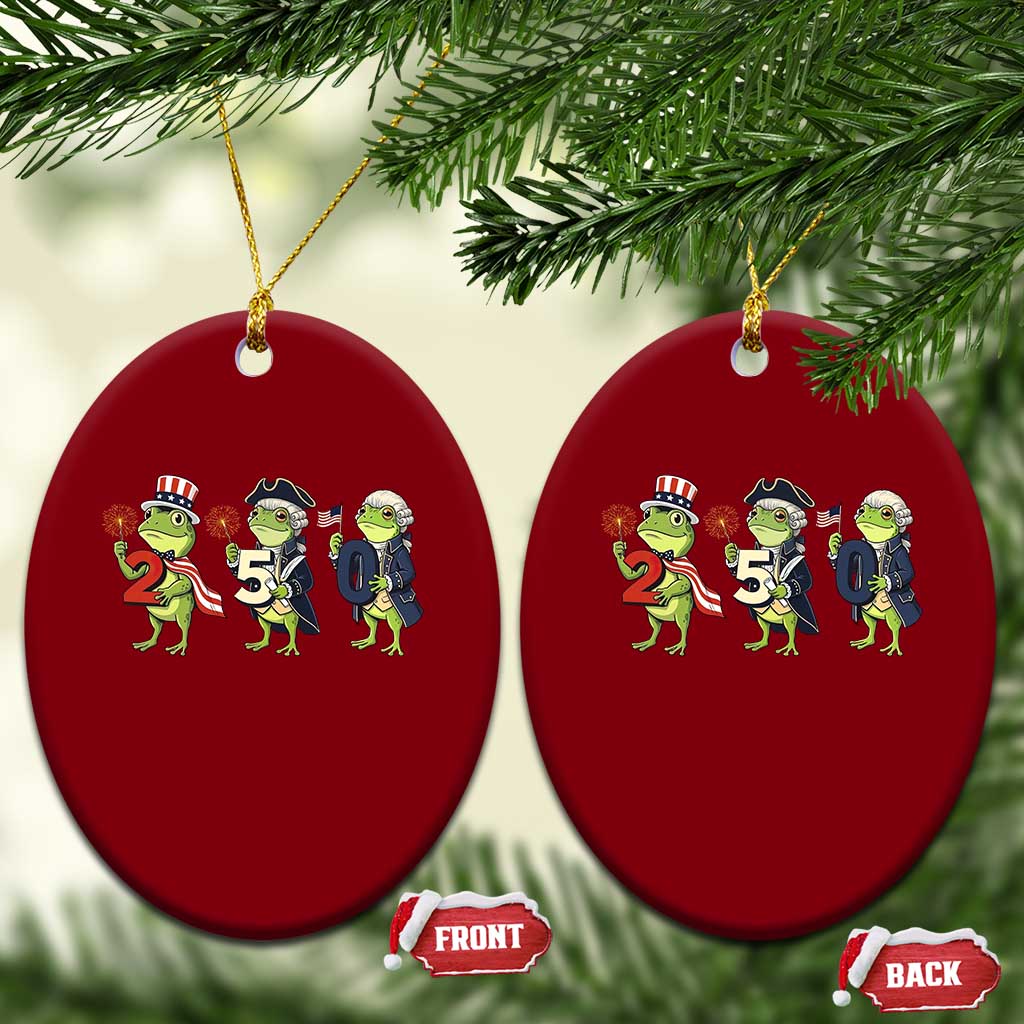 Proud American Frog Ceramic Ornament Celebrating 250 Years Of Freedom TS12 Print Your Wear