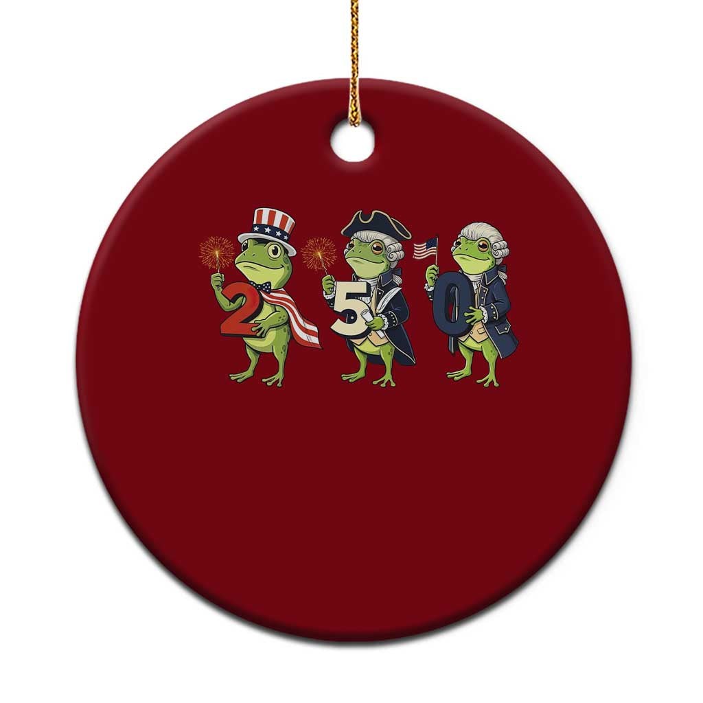Proud American Frog Ceramic Ornament Celebrating 250 Years Of Freedom TS12 1pc Red Print Your Wear
