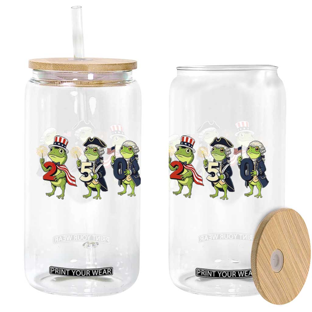 Proud American Frog Glass Can Celebrating 250 Years Of Freedom TS12 Print Your Wear