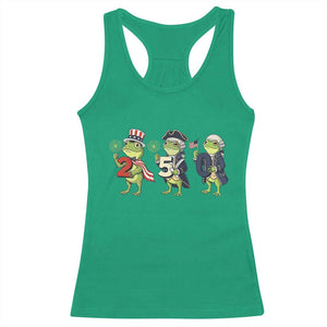 Proud American Frog Racerback Tank Top Celebrating 250 Years Of Freedom TS12 Irish Green Print Your Wear