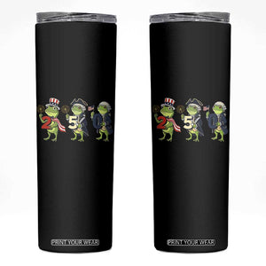 Proud American Frog Skinny Tumbler Celebrating 250 Years Of Freedom TS12 Black Print Your Wear