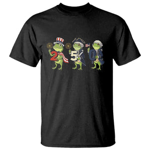 Proud American Frog T Shirt Celebrating 250 Years Of Freedom TS12 Black Print Your Wear