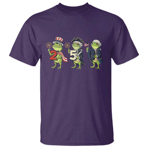 Proud American Frog T Shirt Celebrating 250 Years Of Freedom TS12 Purple Print Your Wear