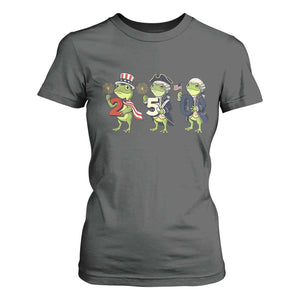 Proud American Frog T Shirt For Women Celebrating 250 Years Of Freedom TS12 Dark Heather Print Your Wear