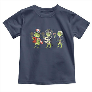 Proud American Frog Toddler T Shirt Celebrating 250 Years Of Freedom TS12 Navy Print Your Wear