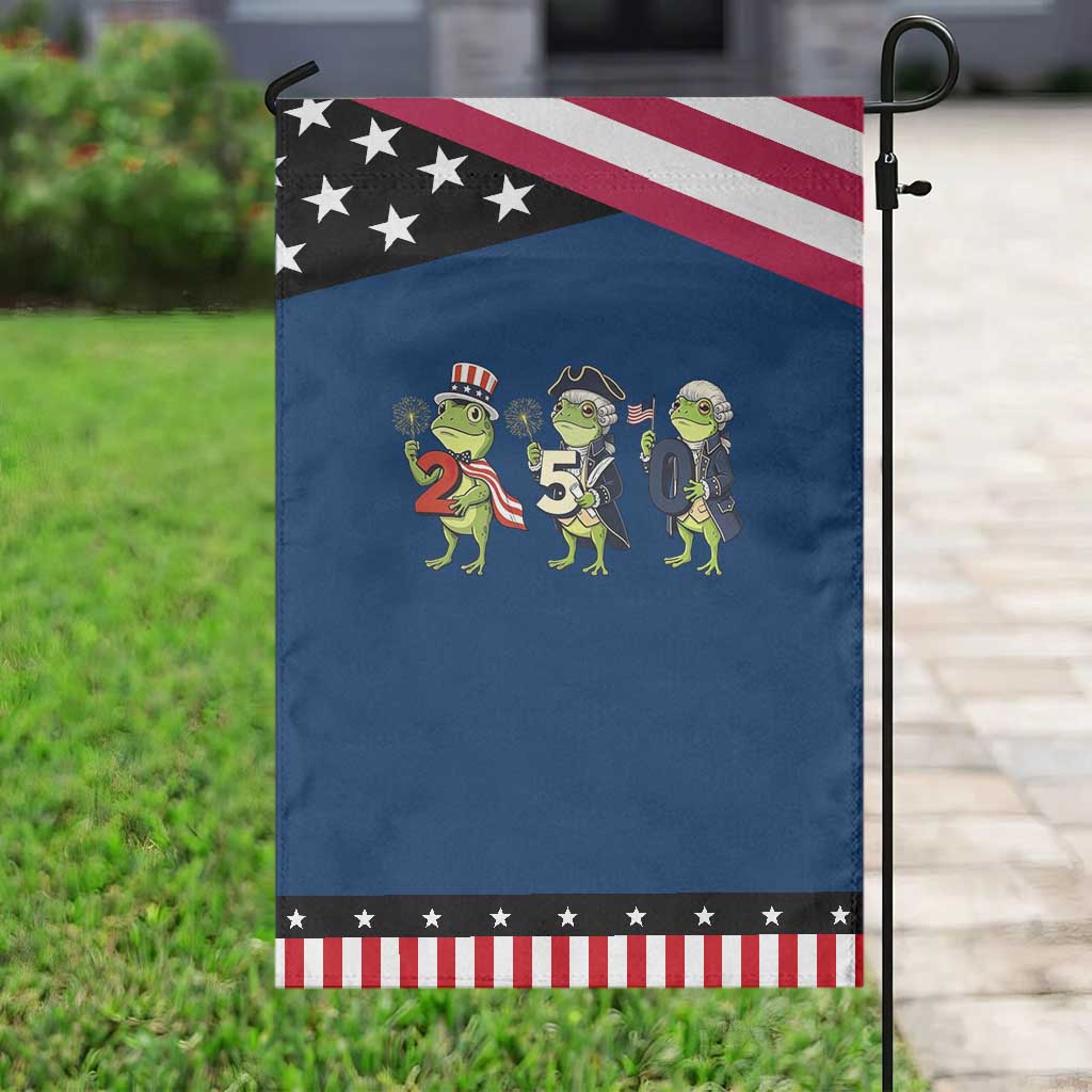 Proud American Frog Garden Flag Celebrating 250 Years Of Freedom TS12 Classic Blue Black Print Your Wear