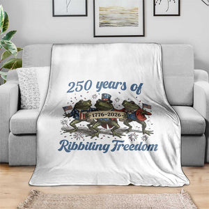 Funny Frog 250 Years Of Ribbiting Freedom Throw Blanket TS12 Print Your Wear