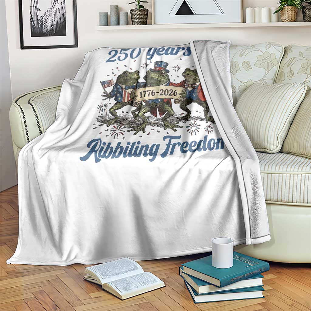 Funny Frog 250 Years Of Ribbiting Freedom Throw Blanket TS12 Print Your Wear
