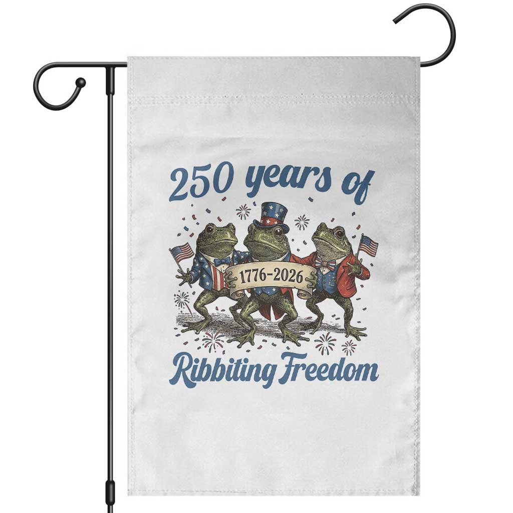 Funny Frog 250 Years Of Ribbiting Freedom Garden Flag TS12 White Print Your Wear