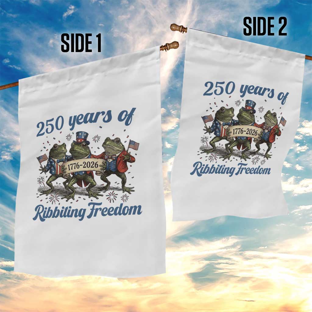 Funny Frog 250 Years Of Ribbiting Freedom Garden Flag TS12 Print Your Wear