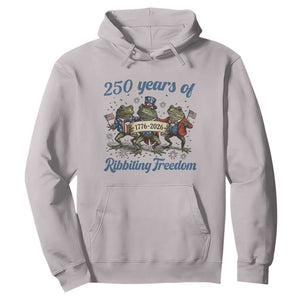Funny Frog 250 Years Of Ribbiting Freedom Hoodie TS12 Ice Gray Print Your Wear