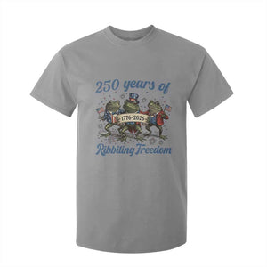 Funny Frog 250 Years Of Ribbiting Freedom T Shirt For Kid TS12 Sport Gray Print Your Wear