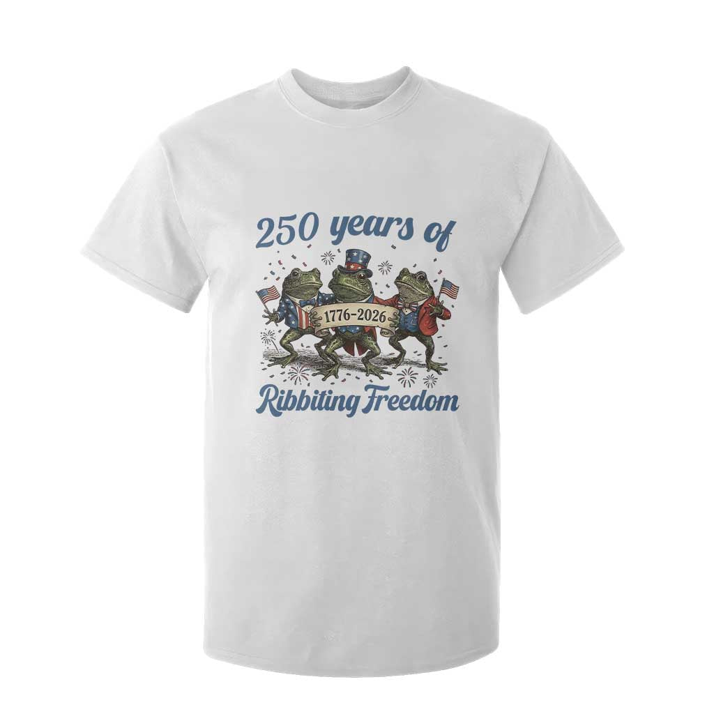Funny Frog 250 Years Of Ribbiting Freedom T Shirt For Kid TS12 White Print Your Wear