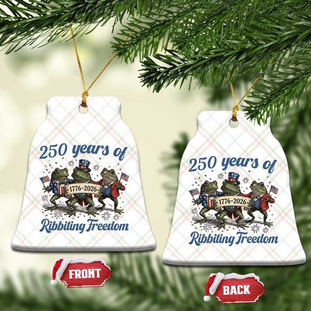 Funny Frog 250 Years Of Ribbiting Freedom Ceramic Ornament TS12 Print Your Wear