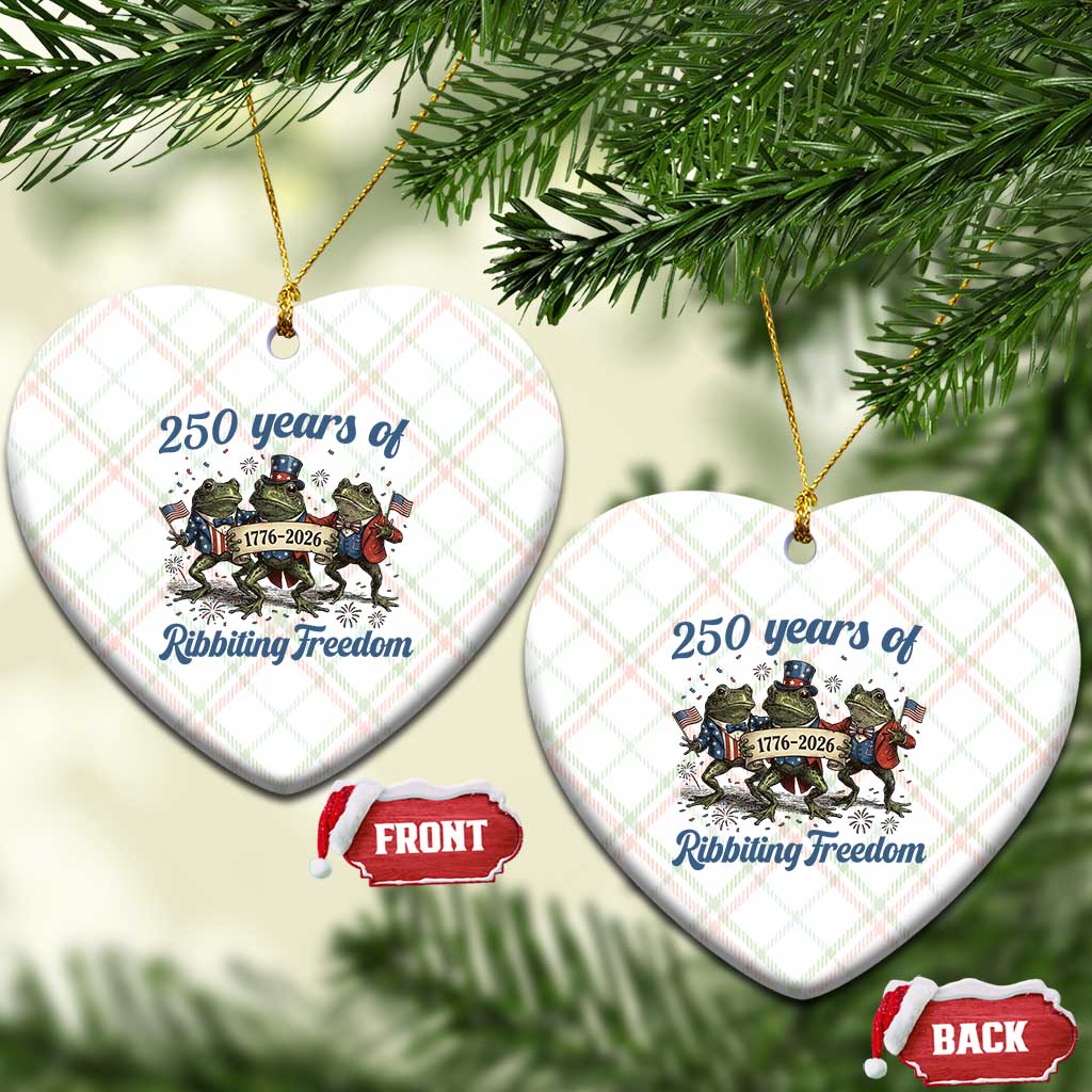 Funny Frog 250 Years Of Ribbiting Freedom Ceramic Ornament TS12 Print Your Wear