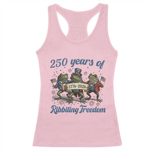 Funny Frog 250 Years Of Ribbiting Freedom Racerback Tank Top TS12 Light Pink Print Your Wear