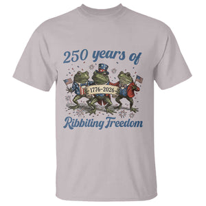 Funny Frog 250 Years Of Ribbiting Freedom T Shirt TS12 Ice Gray Print Your Wear