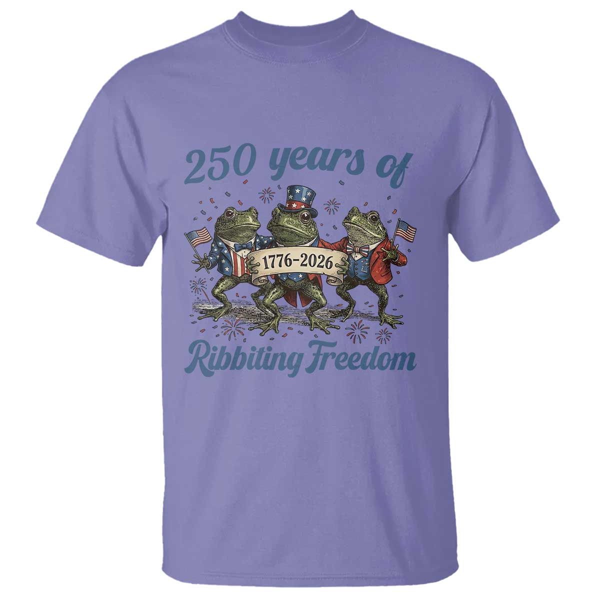 Funny Frog 250 Years Of Ribbiting Freedom T Shirt TS12 Violet Print Your Wear