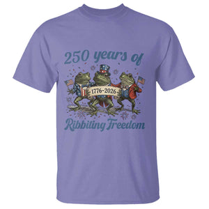 Funny Frog 250 Years Of Ribbiting Freedom T Shirt TS12 Violet Print Your Wear