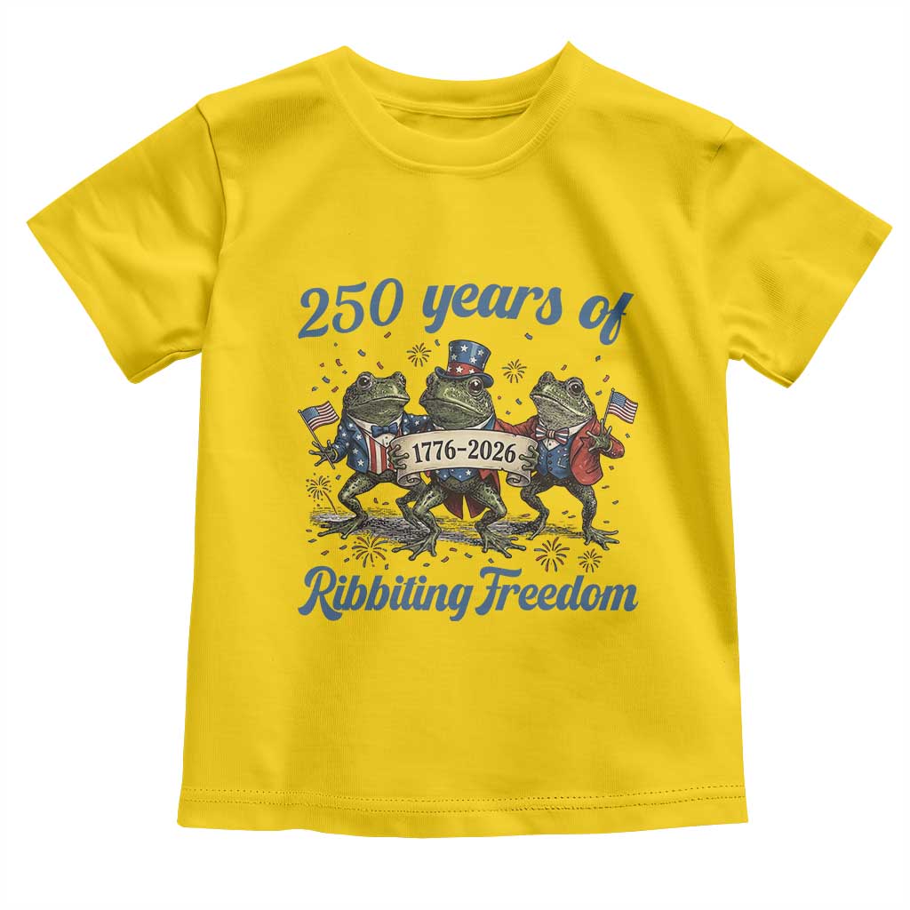 Funny Frog 250 Years Of Ribbiting Freedom Toddler T Shirt TS12 Daisy Print Your Wear