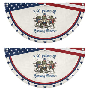 Funny Frog 250 Years Of Ribbiting Freedom Patriotic Fan Flag