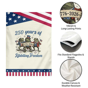 Funny Frog 250 Years Of Ribbiting Freedom Garden Flag TS12 Print Your Wear