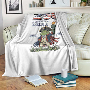 Patriotic Frog Raising The Torch Throw Blanket 250 Years Of Freedom TS12 Print Your Wear