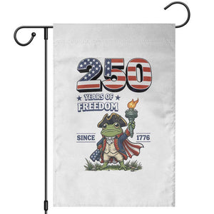 Patriotic Frog Raising The Torch Garden Flag 250 Years Of Freedom TS12 White Print Your Wear