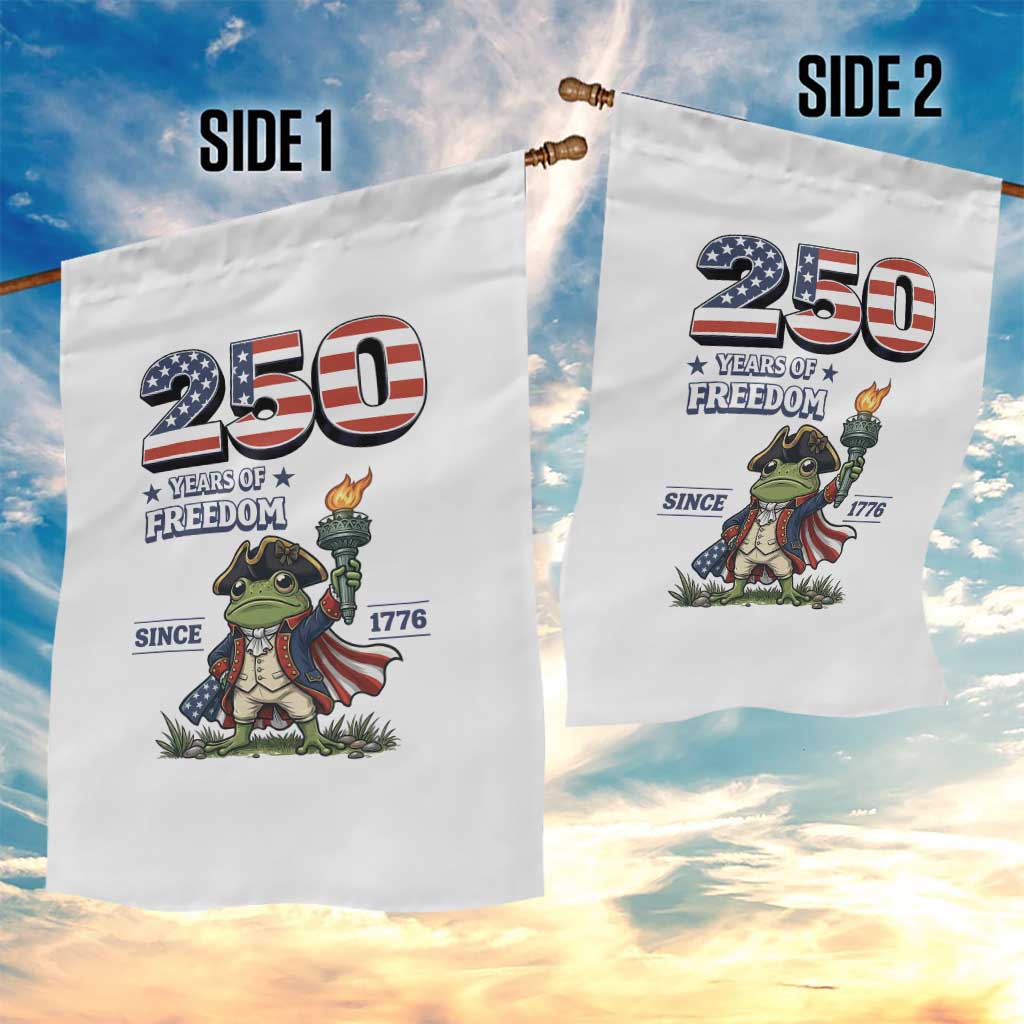 Patriotic Frog Raising The Torch Garden Flag 250 Years Of Freedom TS12 Print Your Wear