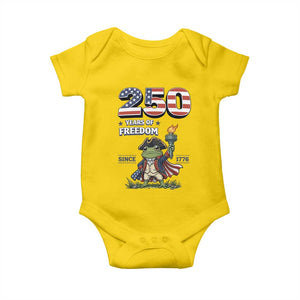 Patriotic Frog Raising The Torch Baby Onesie 250 Years Of Freedom TS12 Daisy Print Your Wear