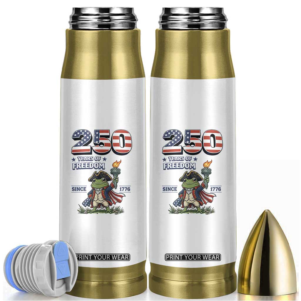 Patriotic Frog Raising The Torch Bullet Tumbler 250 Years Of Freedom TS12 White Print Your Wear