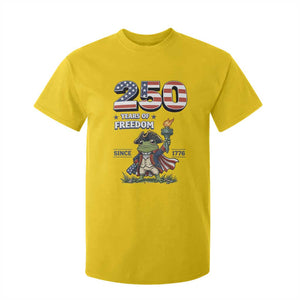 Patriotic Frog Raising The Torch T Shirt For Kid 250 Years Of Freedom TS12 Daisy Print Your Wear