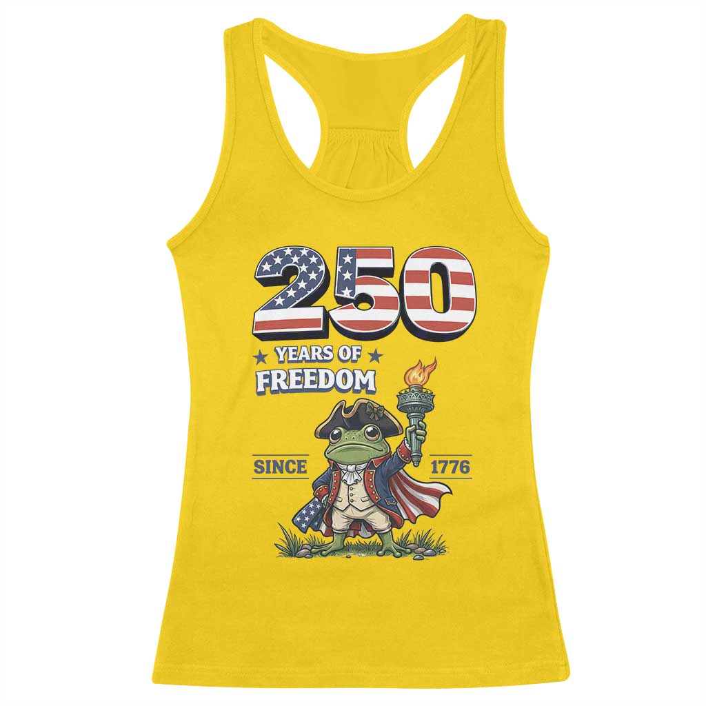 Patriotic Frog Raising The Torch Racerback Tank Top 250 Years Of Freedom TS12 Daisy Print Your Wear