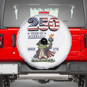 Patriotic Frog Raising The Torch Spare Tire Cover 250 Years Of Freedom TS12 White Print Your Wear