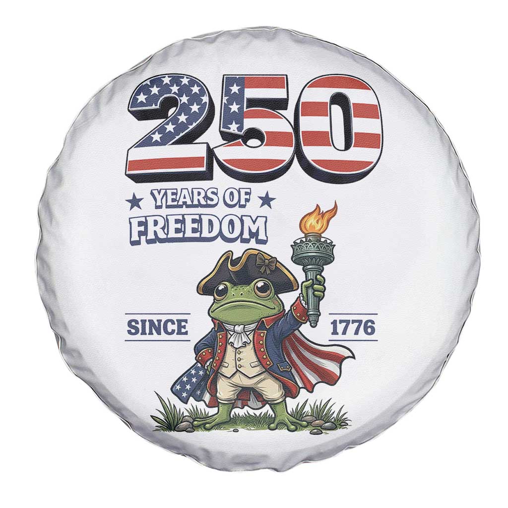 Patriotic Frog Raising The Torch Spare Tire Cover 250 Years Of Freedom TS12 Print Your Wear