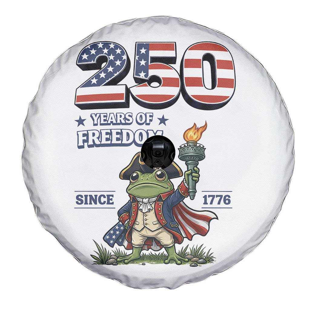 Patriotic Frog Raising The Torch Spare Tire Cover 250 Years Of Freedom TS12 Print Your Wear