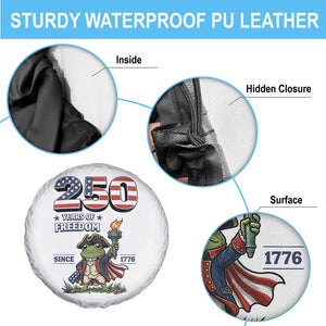 Patriotic Frog Raising The Torch Spare Tire Cover 250 Years Of Freedom TS12 Print Your Wear