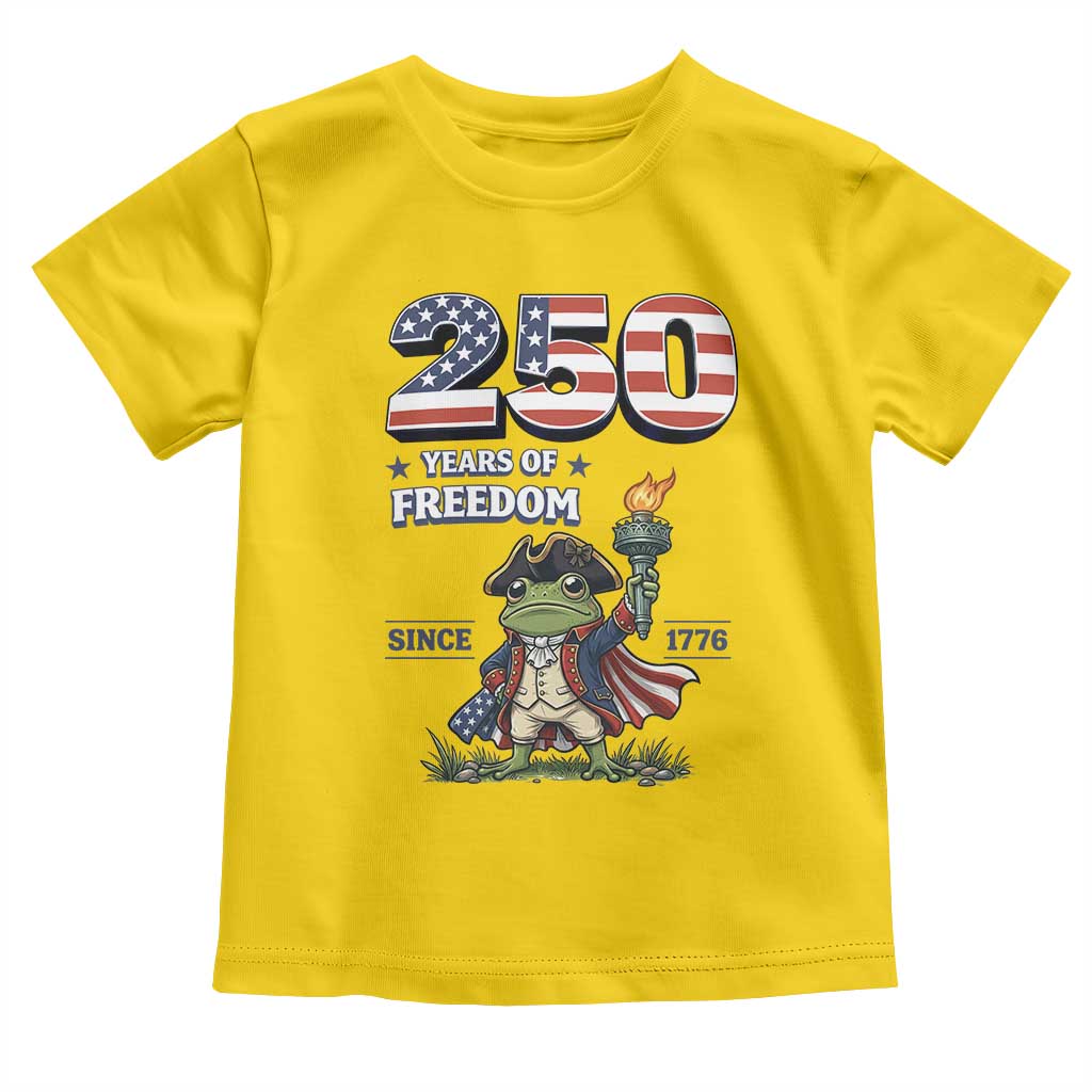 Patriotic Frog Raising The Torch Toddler T Shirt 250 Years Of Freedom TS12 Daisy Print Your Wear