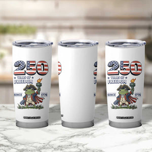 Patriotic Frog Raising The Torch Tumbler Cup 250 Years Of Freedom TS12 Print Your Wear