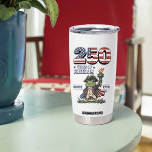 Patriotic Frog Raising The Torch Tumbler Cup 250 Years Of Freedom TS12 Print Your Wear