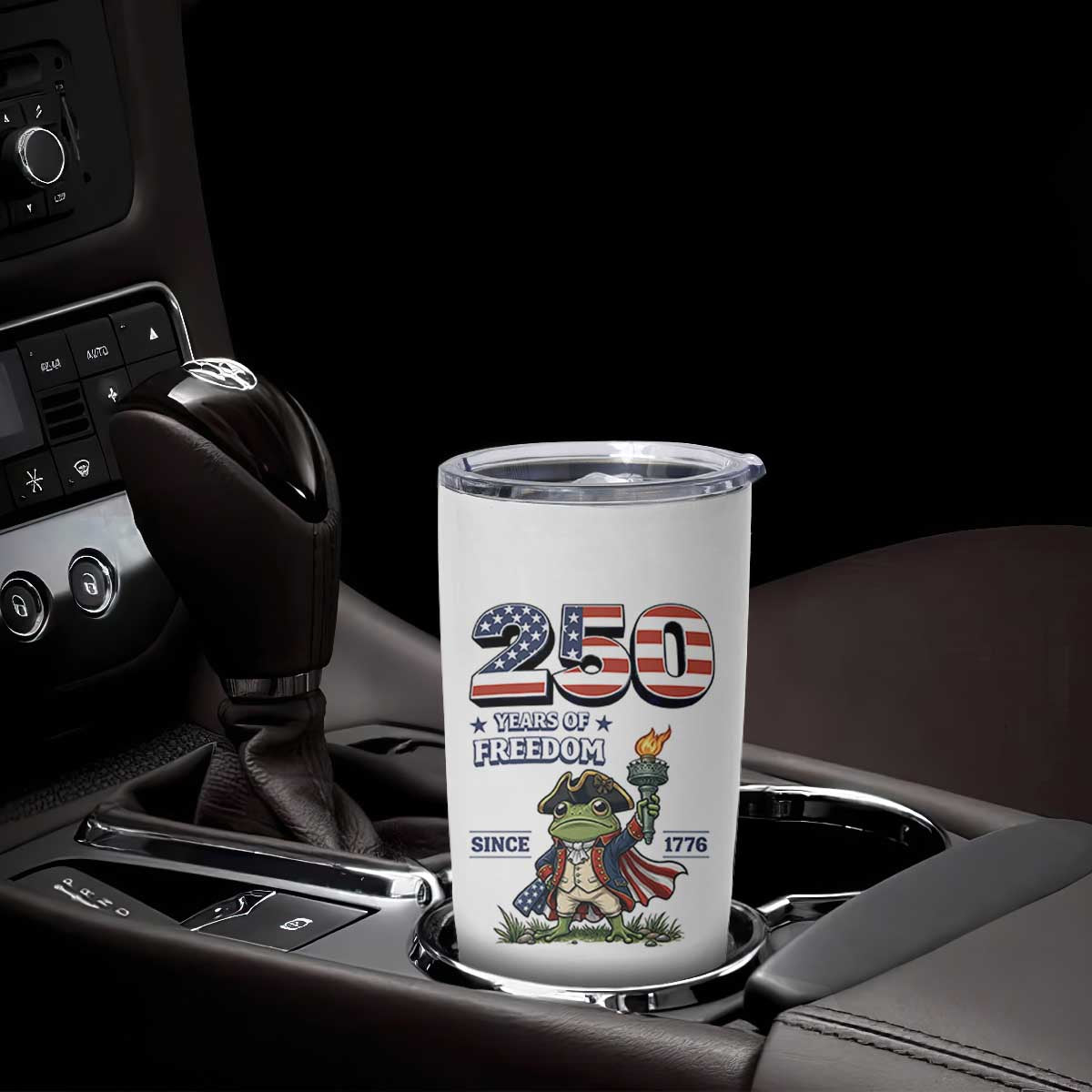 Patriotic Frog Raising The Torch Tumbler Cup 250 Years Of Freedom TS12 Print Your Wear